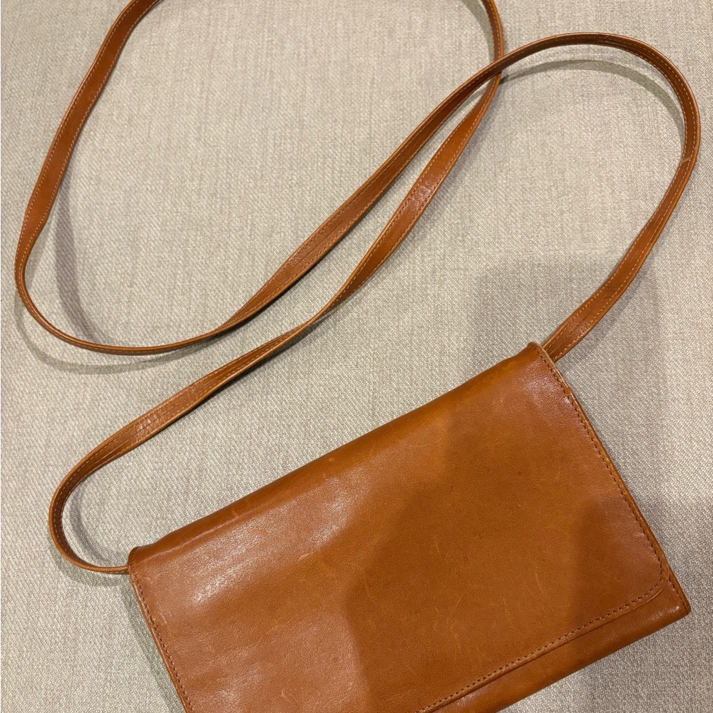 G.H. Bass & Co. Brown Leather Crossbody Bag